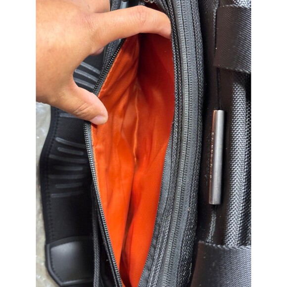 Briggs & Riley Medium Expandable Briefcase Black Nylon and Leather KB302X-4 - Picture 3 of 12